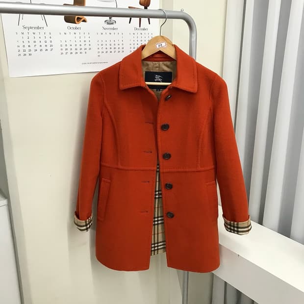 버버리 캐시미어 하프 코트