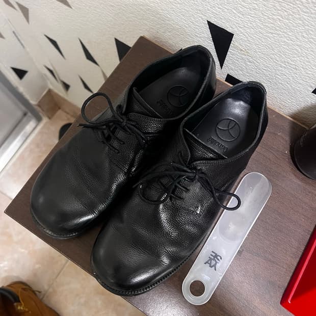 야세 우든 홀스하이드 더비슈즈 블랙 265사이즈