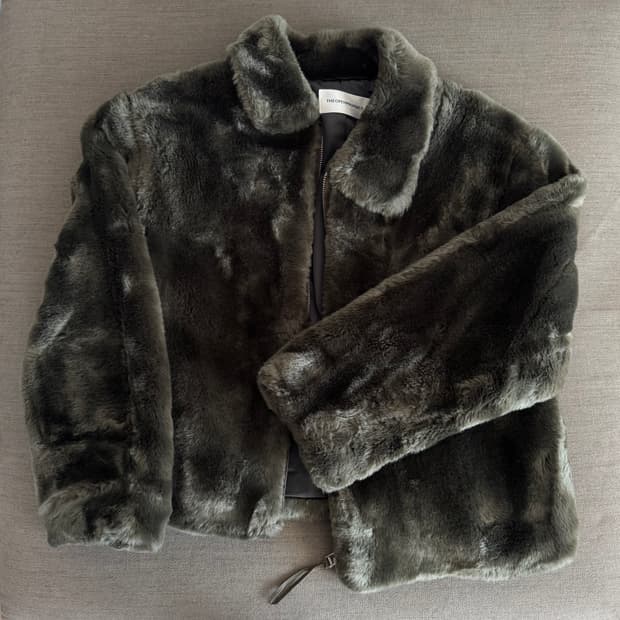 더오픈프로덕트 - 다크그린 퍼 자켓