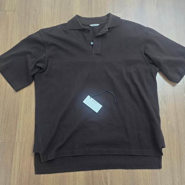 (4) 오라리 슈퍼파인 pk카라 반팔 티셔츠 브라운