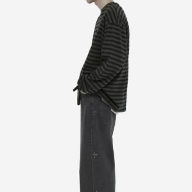 [1]폴리테루 리벳 고시마 데님 블랙