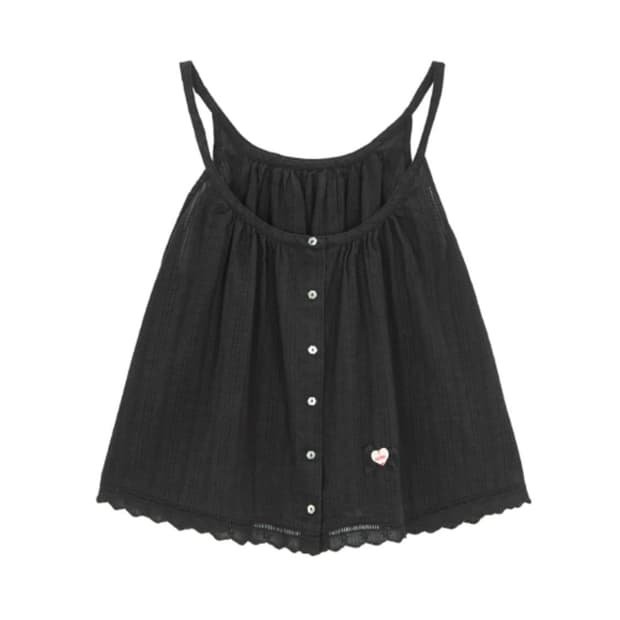 에즈이프캘리 메달플레어 슬리브리스 블라우스 나시 브랜디멜빌 더바넷