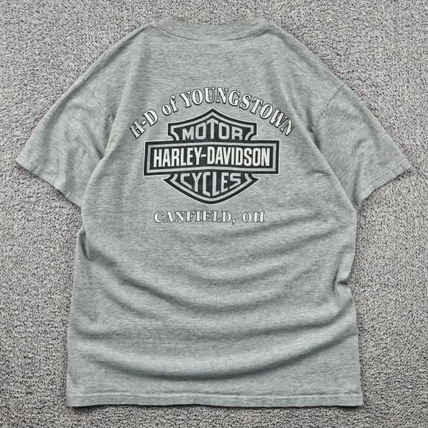 USA 할리데이비슨 오하이오 영스타운 반팔 티셔츠 ( L )/ 11701
