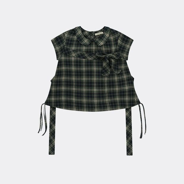 코이세이오 보우 블라우스 bow blouse (체크)