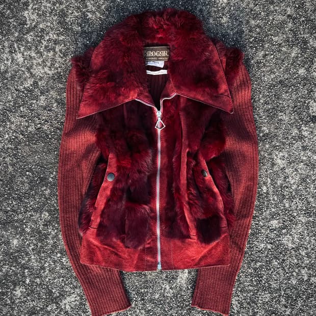 Red fur jacket