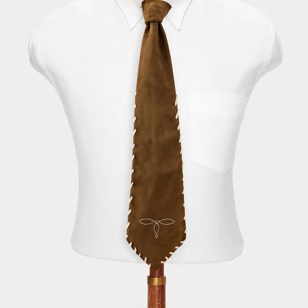 더블알엘 rrl 스웨이드 넥타이