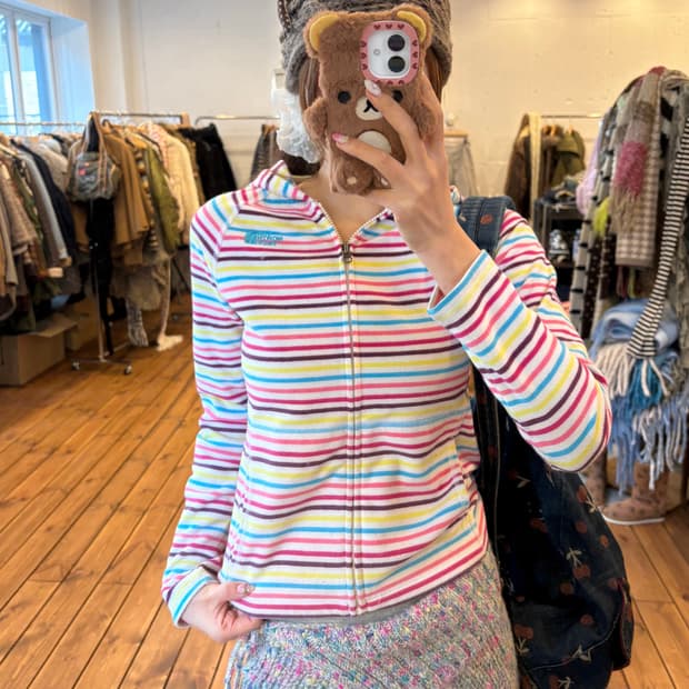 노스페이스 무지개 후드집업