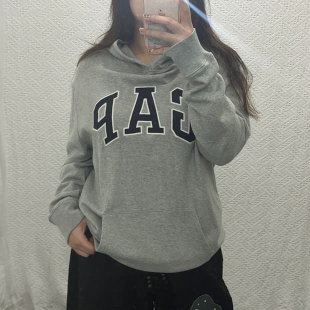 갭 GAP 빅로고 오버핏 후드티 105 C05982