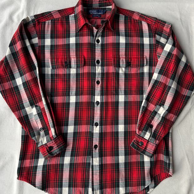 폴로 헤비코튼 타탄체크 워크셔츠 WHITFIELD M