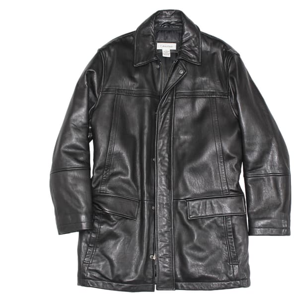 2000s Calvin Klein 카우레더 카코트