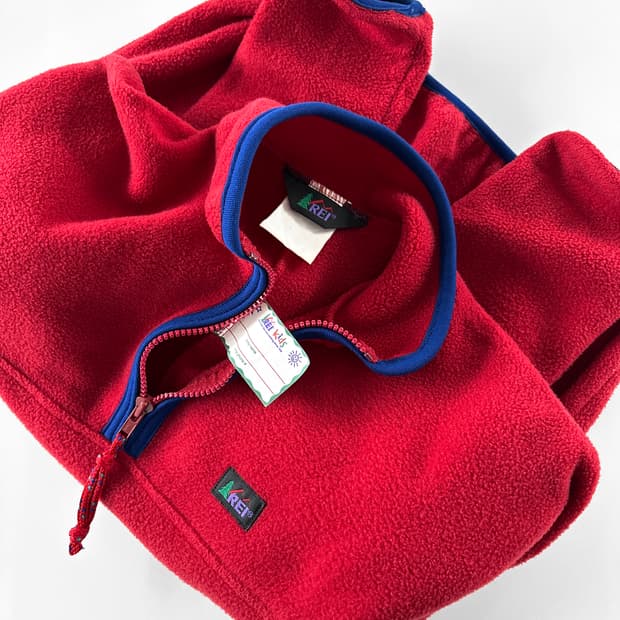90s 빈티지 REI 하프집 플리스 풀오버