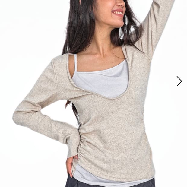 새상품) 오운서 올드메모리 롱슬리브 아이보리