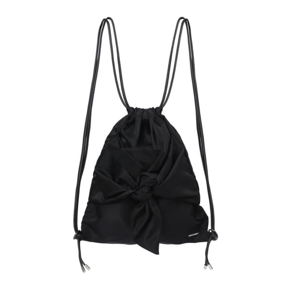 미세키서울 Tie-up drawstring bag BLACK