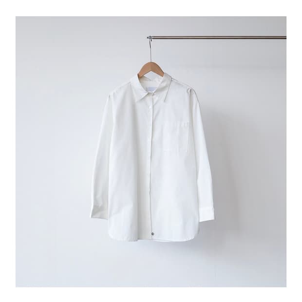 화이트 롱 셔츠