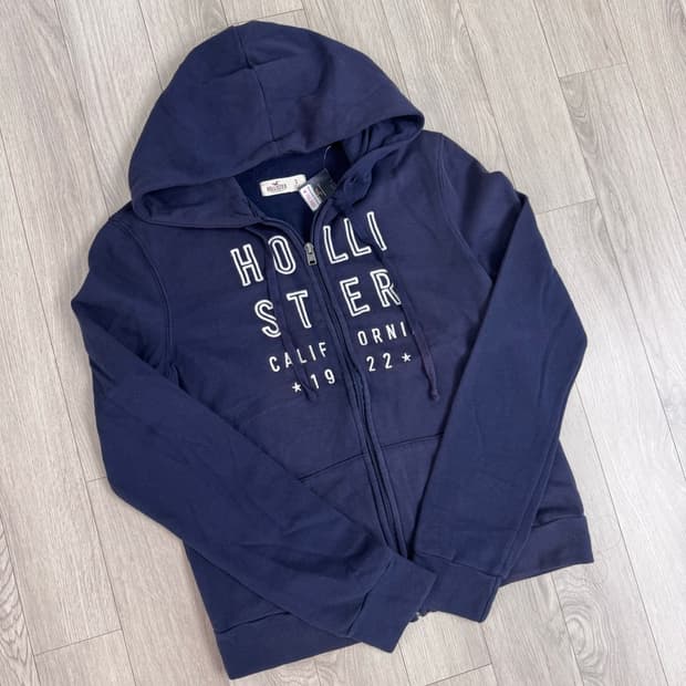 홀리스터 네이비 슬림핏 후드집업
