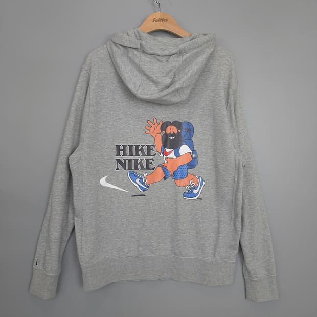 나이키 NIKE 스우시 로고 베이직 후드티 그레이 100 (L)