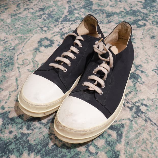 Rick Owens 릭오웬스 릭컨버스 라몬즈 로우 블랙 밀크 나일론 43