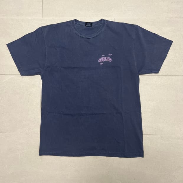 빈티지 스투시 티셔츠 L 네이비