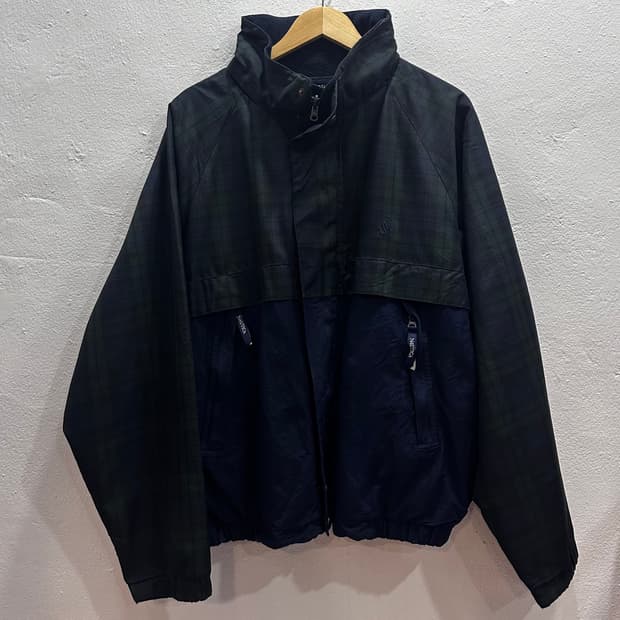 노티카 타탄체크 리버서블 플리스 자켓L