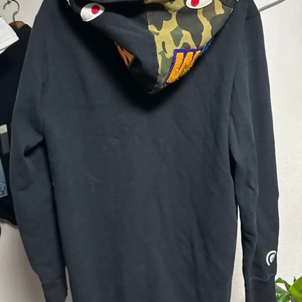 정품 베이프 반반 샤크 후드집업 블랙