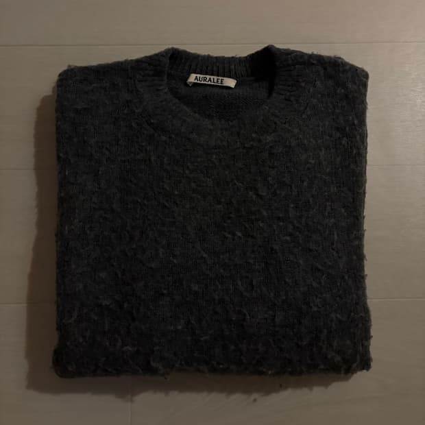 24fw)오라리 BRUSHED WOOL CASHMERE SILK KNIT