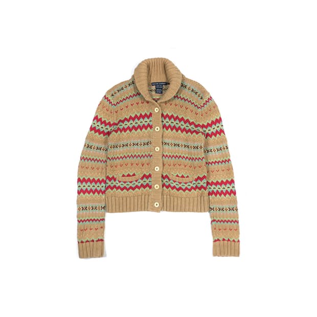 Ralph Lauren Hand Knit fair isle cardiga