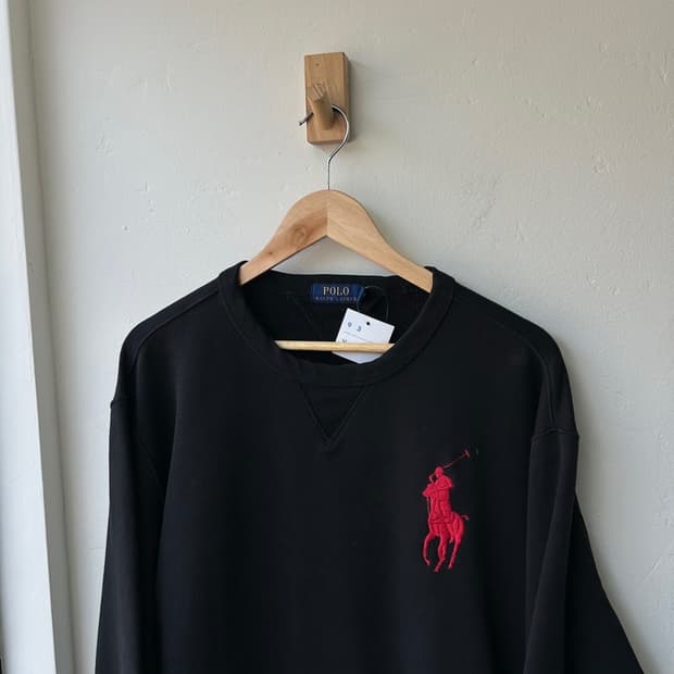 16811 - 폴로 랄프로렌 블랙 빅포니 맨투맨