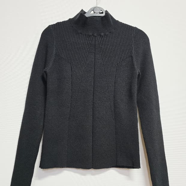 잇미샤 블랙 골지 반목 니트 66