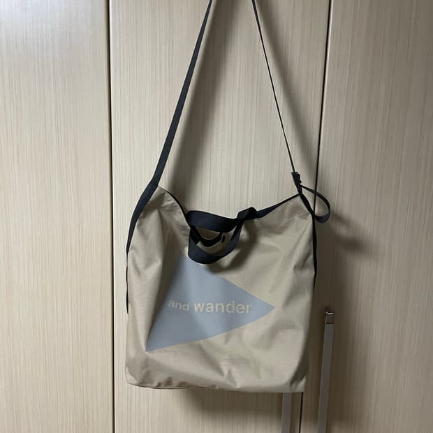 앤드원더 리사이클 OX 토트백 베이지