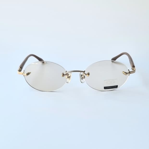 데드스탁 OGIS 무테 오벌형 골드프레임 안경테 586