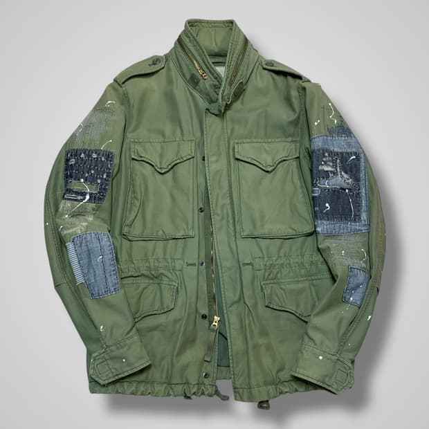 [M]폴로 데님앤서플라이 m65 패치워크 필드자켓