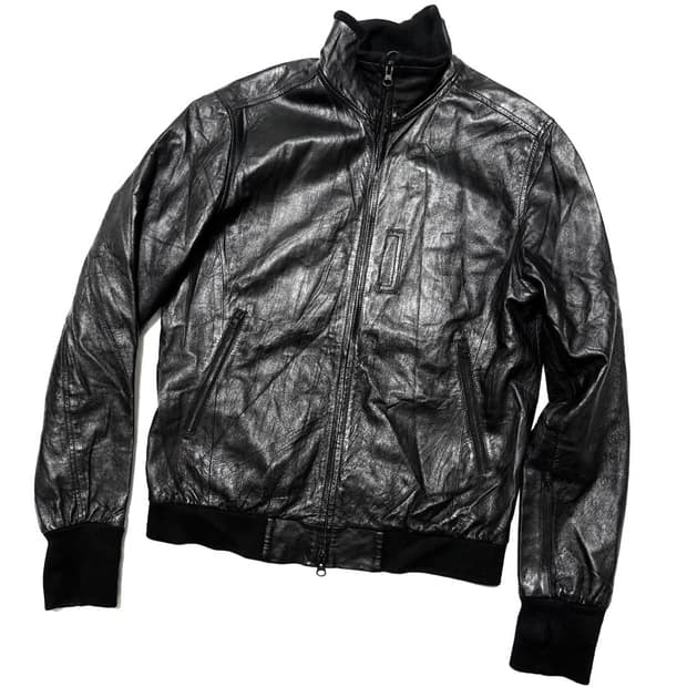 Universal Freaks - 하이넥 레더 자켓