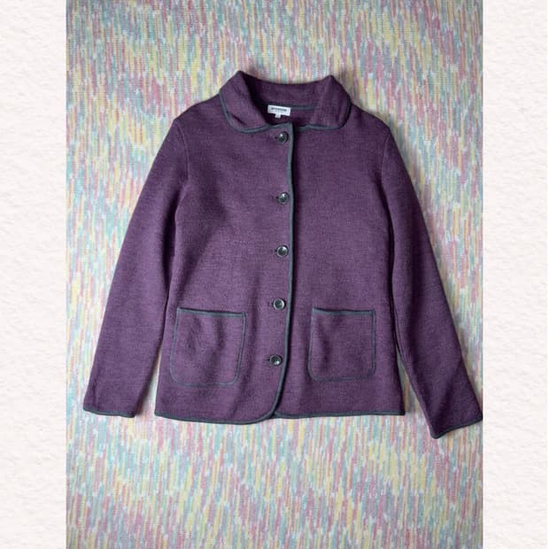 보라 카라 울 가디건