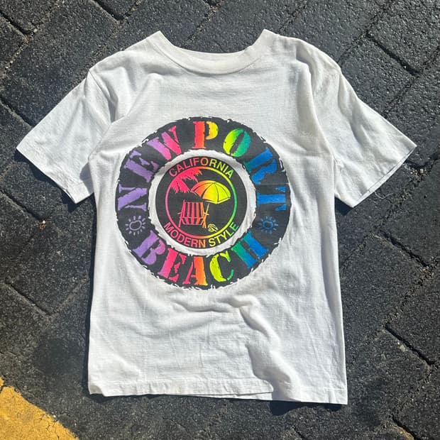 90’s American New port beach single T