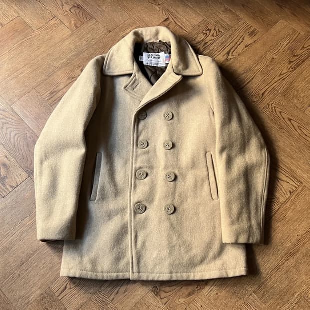 [S]쇼트 Made in USA U.S. 740N 베이지 울 피코트