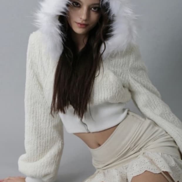 드라이로즈 스노우플레이크 후드집업