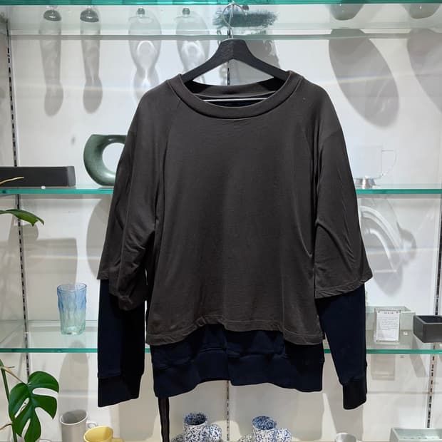 언레이블 프로젝트 layered sweatshirt