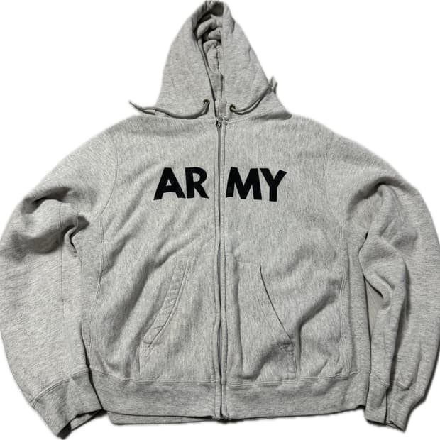 빈티지 Army 후드 집업 미육군