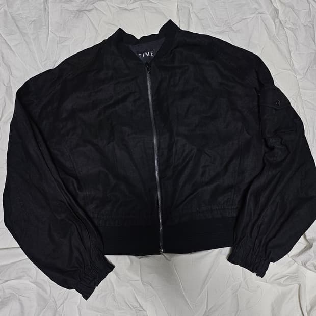 23ss 타임 크롭 블루종 자켓 M