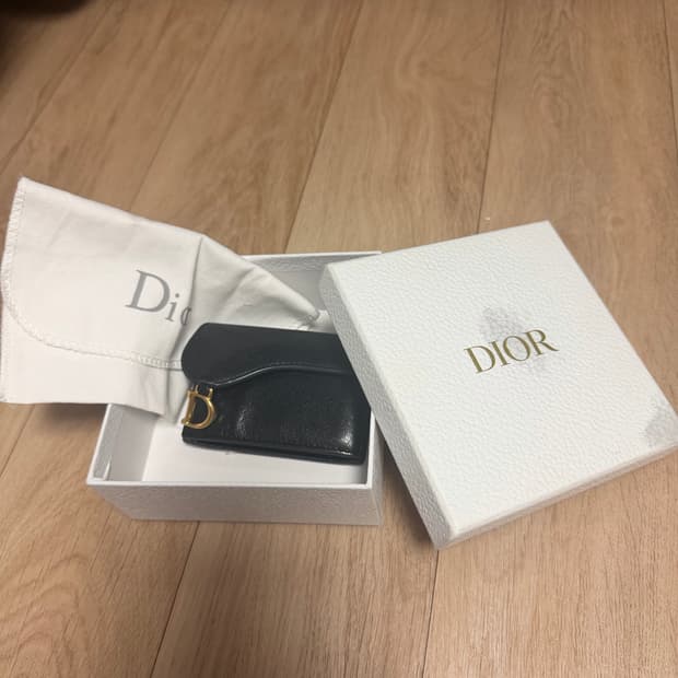 디올 새들지갑(블랙)