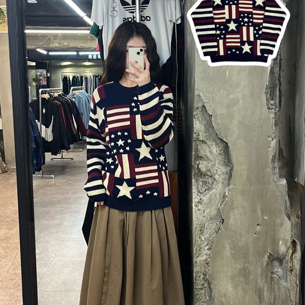 이스트보이 성조기 울 니트 M #csz2458