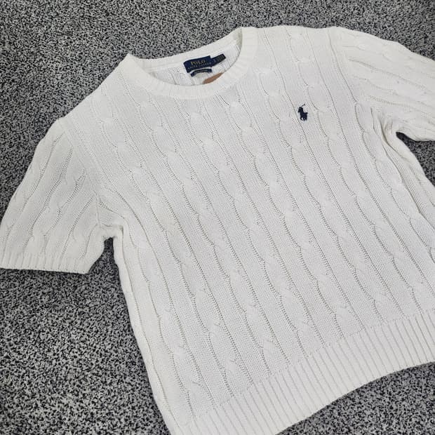 Polo Ralph Lauren 케이블 니트 반팔 S