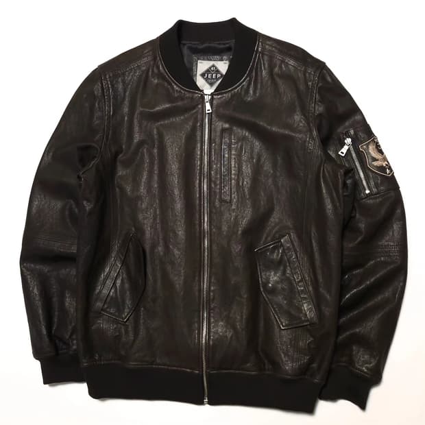 지프 JEEP 블루종 양가죽 자켓 브라운