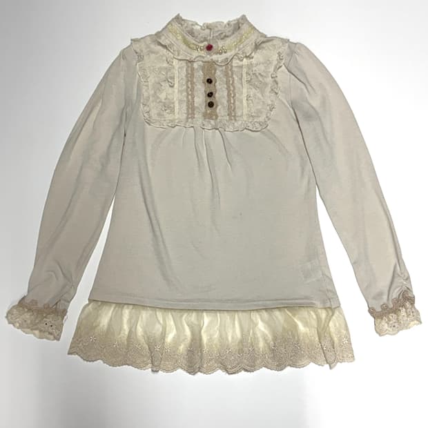 axes femme 화이트 로즈 레이스 목폴라