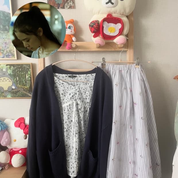 모리걸 빈티지 아오이유우 청순모리 set 🩵🤍🌸