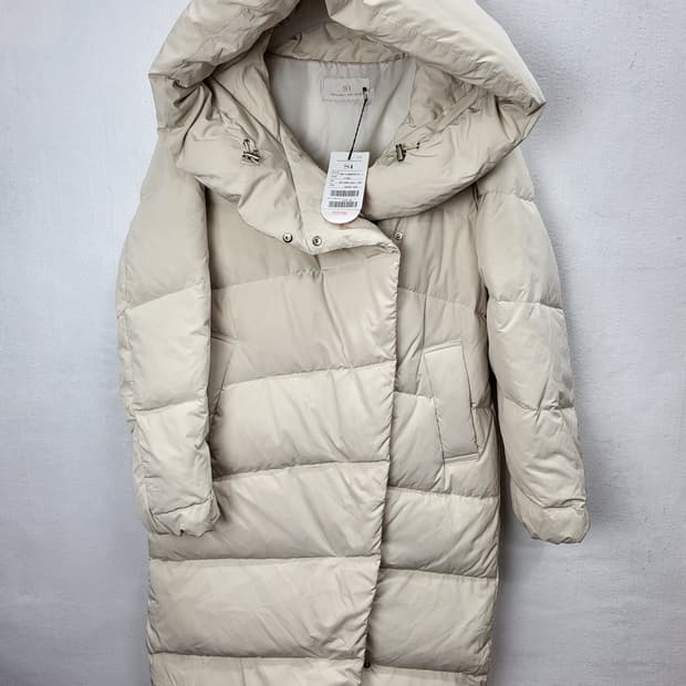 SI 롱다운패딩 크림아이보리 95 M 새제품
