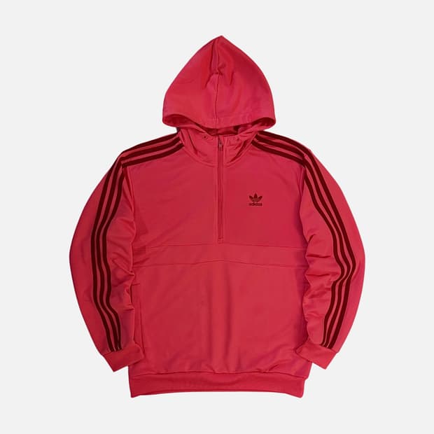 아디다스 아카이브 져지 아노락 후드 핫핑크