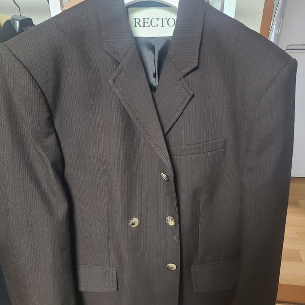 렉토 버진 울 스트라이프 자켓 L 빈티지 브라운