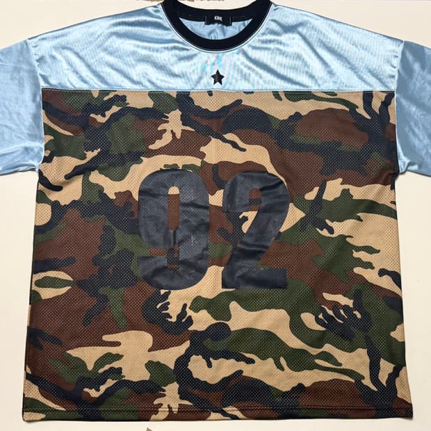 KIME CAMO FOOTBALL T-SHIRTS (BLUE)