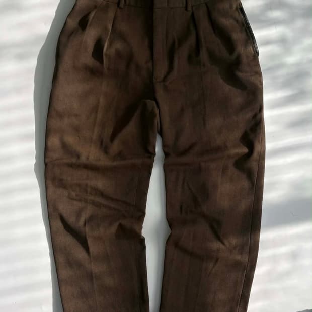 폴로 랄프로렌 브라운 울 슬랙스 팬츠